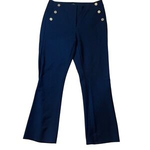 White House Black Market Flare Crop Pants  Women's‎ Size 2 Sailor Button Accents